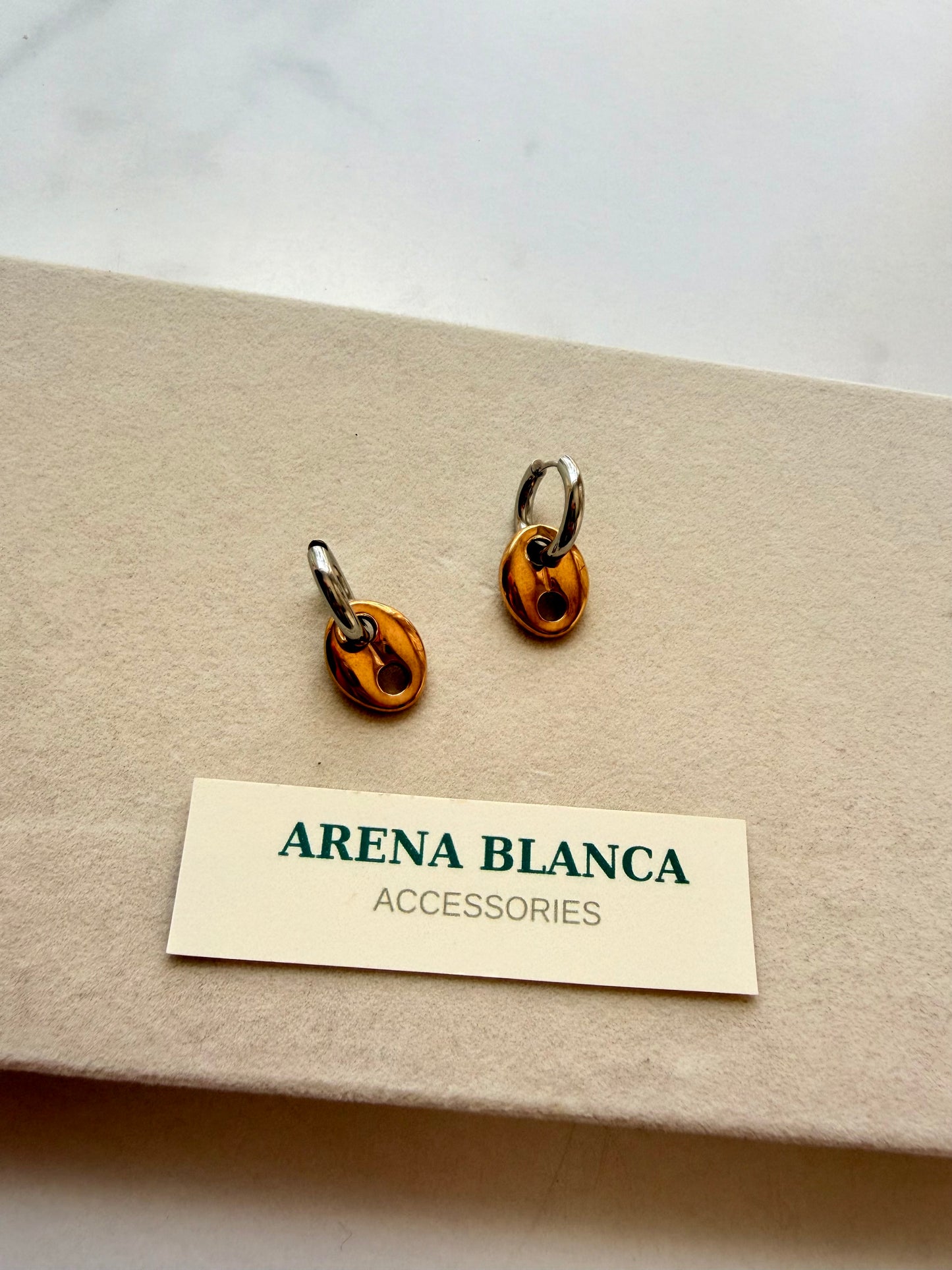 MINI OVAL DROP EARRINGS