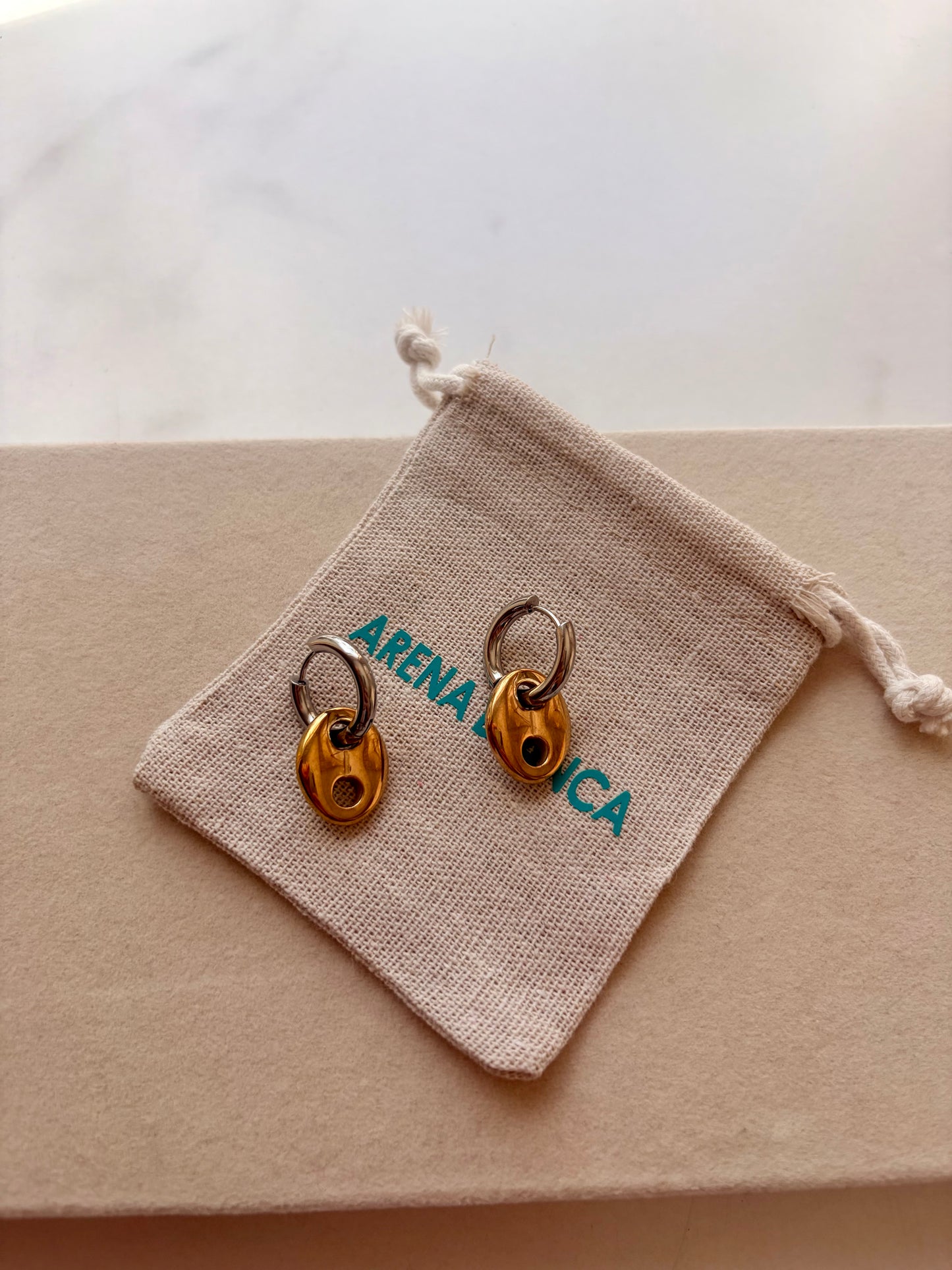 MINI OVAL DROP EARRINGS